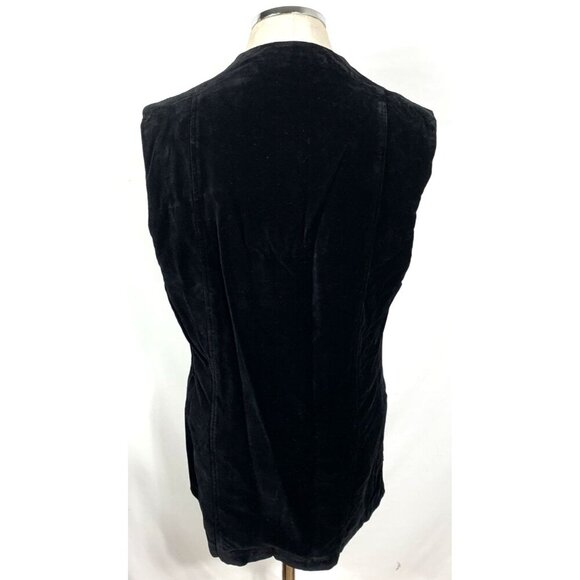 Fox Clothes of London Suit Sz M Black Velvet Vest Pants Lined 2 pc Mike Myers - Picture 7 of 14